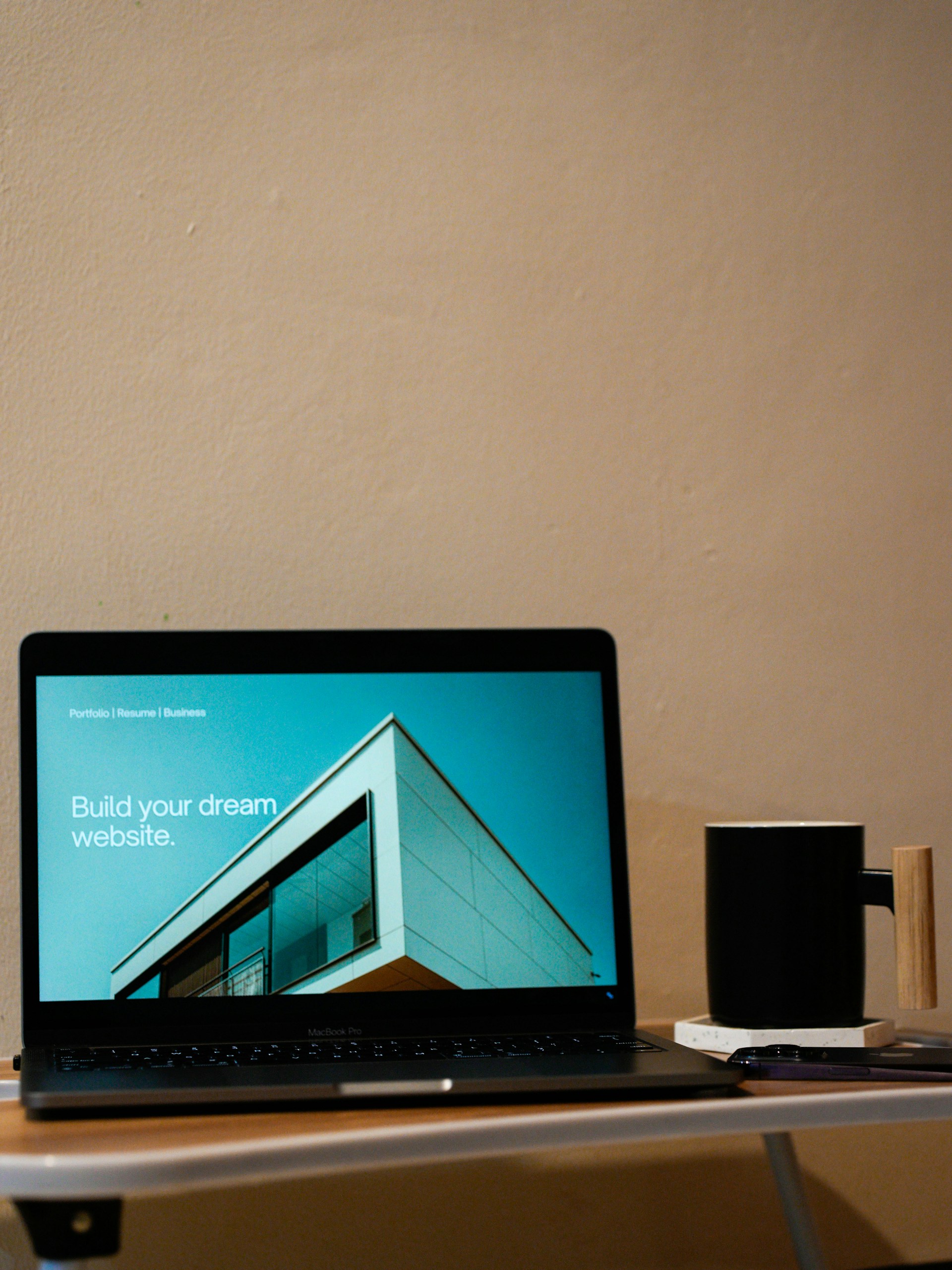 Website redesign planning on a mobile device